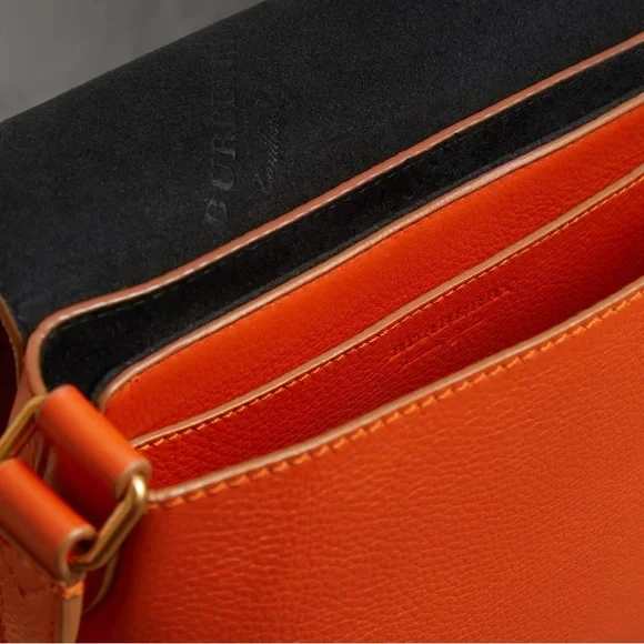 Burberry Orange Leather Crossbody Bag - Picture 12 of 15
